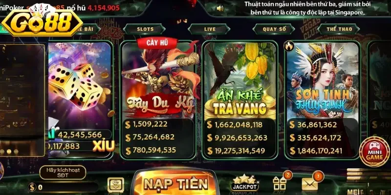 Thao tác trải nghiệm Ăn Khế Trả Vàng GO88