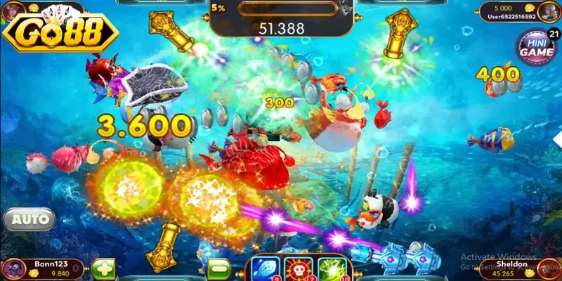 Tham gia các trò chơi bắn cá hấp dẫn tại GO88