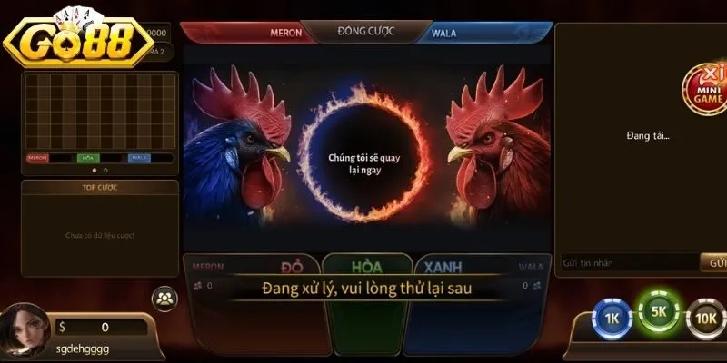 Cược vào kèo đá gà Thomo đơn giản