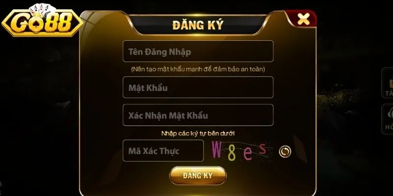 Các bước đăng ký GO88 đơn giản