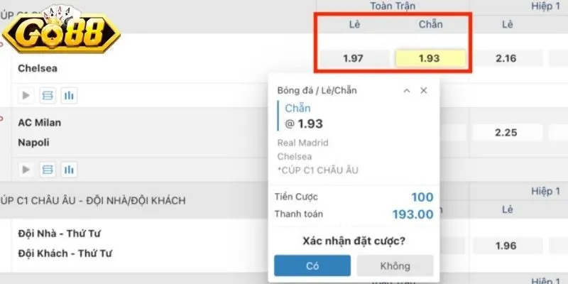 Thể thao GO88 thưởng cược cao